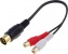AUX vstup ALPINE KCM-122B 8 PIN - 2xCINCH