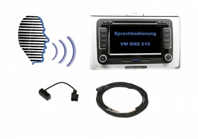 Hlasové ovládání - Retrofit - VW RNS 510 / ŠKODA COLUMBUS - pro navigace bez originální HF sady