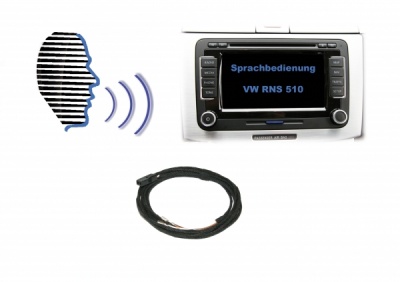 Hlasové ovládání - Retrofit - VW RNS 510 / ŠKODA COLUMBUS - pro navigace s originální HF sadou