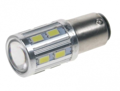 LED žárovka 12-24V s paticí BA15d (jednovlákno) bílá