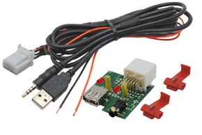 USB + JACK 4-pólový konektor KIA Picanto II. / Sportage II.