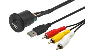 USB + JACK 4-pólový prodlužovací kabel