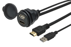 USB / HDMI zásuvka s kabelem