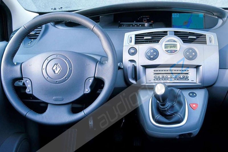 Cache-radio Compatible Renault Megane II, Scenic II, Clio III, Modus - Noir Avec Adaptateur ISO