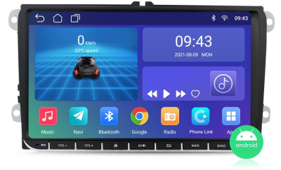 Tovární navigace ŠKODA / VW / SEAT 9&quot; Android 12 - mapy 2023